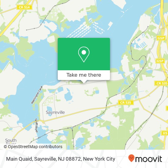 Mapa de Main Quaid, Sayreville, NJ 08872