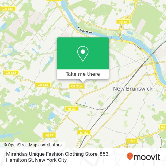Mapa de Miranda's Unique Fashion Clothing Store, 853 Hamilton St