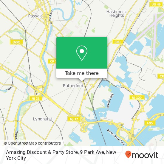 Mapa de Amazing Discount & Party Store, 9 Park Ave
