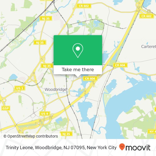 Mapa de Trinity Leone, Woodbridge, NJ 07095