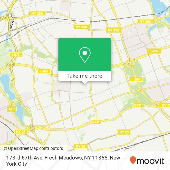 173rd 67th Ave, Fresh Meadows, NY 11365 map