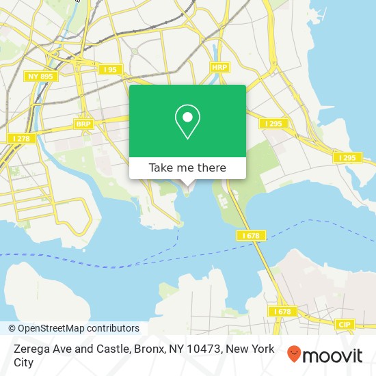 Zerega Ave and Castle, Bronx, NY 10473 map