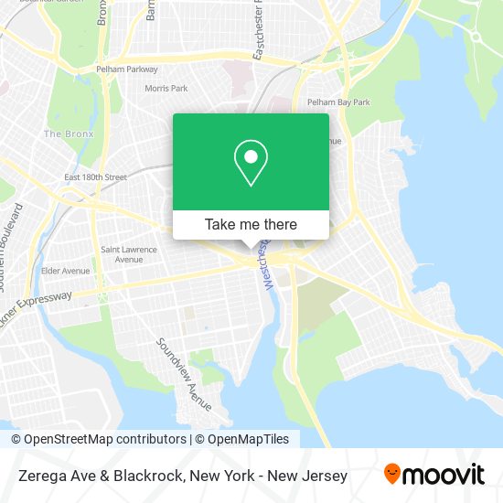 Zerega Ave & Blackrock map