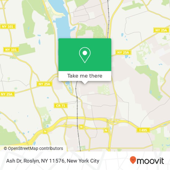 Mapa de Ash Dr, Roslyn, NY 11576