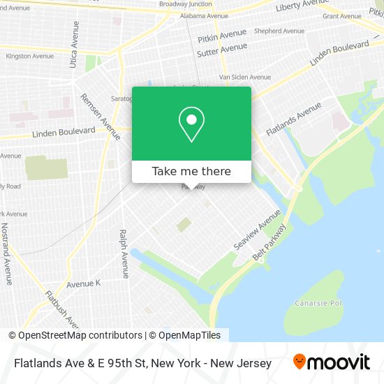 Mapa de Flatlands Ave & E 95th St