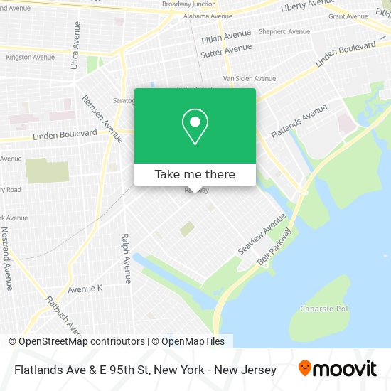 Flatlands Ave & E 95th St map