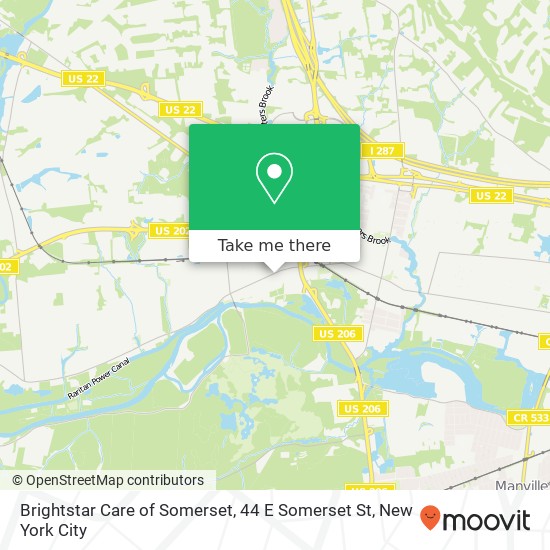 Mapa de Brightstar Care of Somerset, 44 E Somerset St