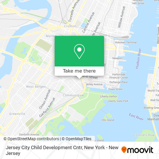 Jersey City Child Development Cntr map