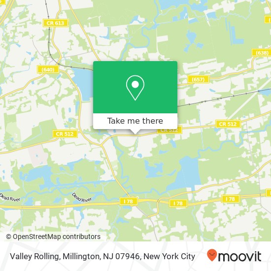 Valley Rolling, Millington, NJ 07946 map