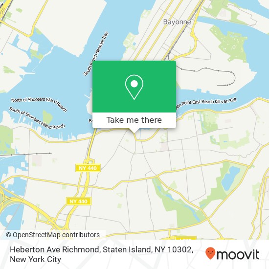 Mapa de Heberton Ave Richmond, Staten Island, NY 10302