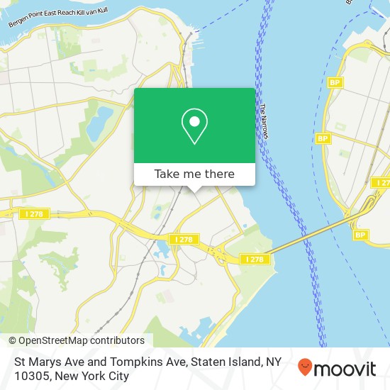 Mapa de St Marys Ave and Tompkins Ave, Staten Island, NY 10305