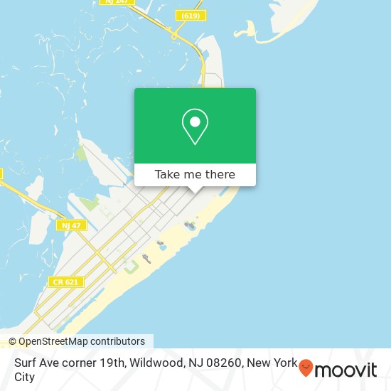 Surf Ave corner 19th, Wildwood, NJ 08260 map