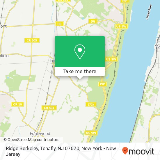 Mapa de Ridge Berkeley, Tenafly, NJ 07670