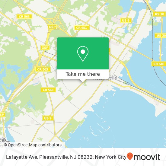 Mapa de Lafayette Ave, Pleasantville, NJ 08232