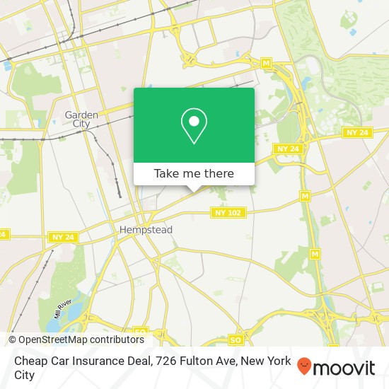 Cheap Car Insurance Deal, 726 Fulton Ave map