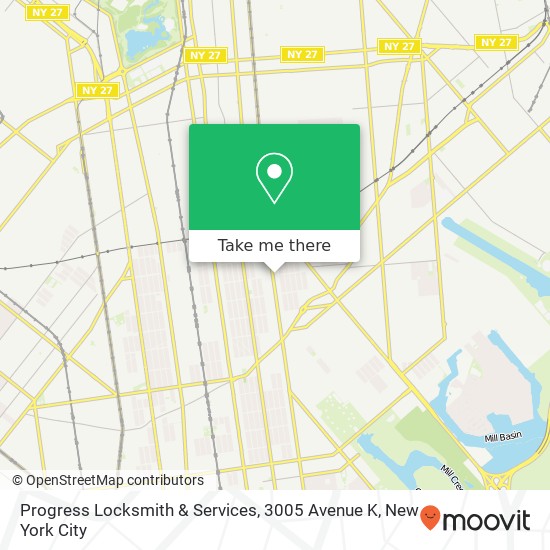 Mapa de Progress Locksmith & Services, 3005 Avenue K
