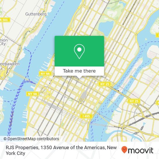 RJS Properties, 1350 Avenue of the Americas map