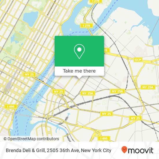 Mapa de Brenda Deli & Grill, 2505 36th Ave