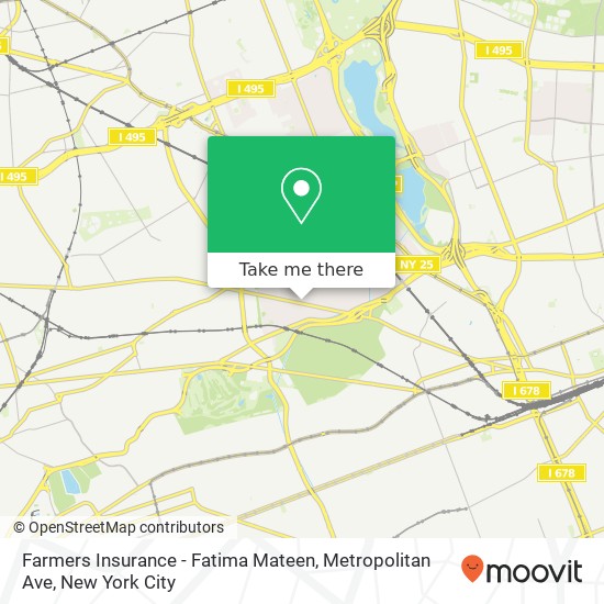 Farmers Insurance - Fatima Mateen, Metropolitan Ave map