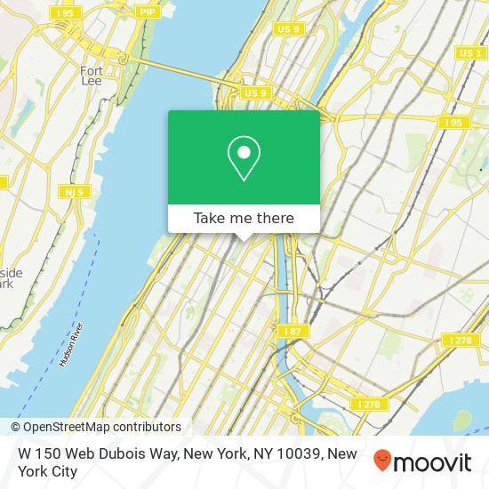 W 150 Web Dubois Way, New York, NY 10039 map