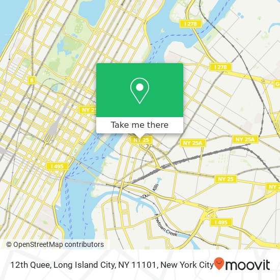 Mapa de 12th Quee, Long Island City, NY 11101