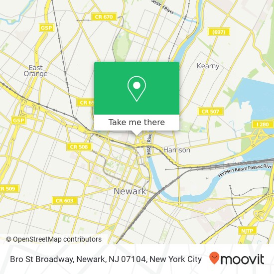 Bro St Broadway, Newark, NJ 07104 map