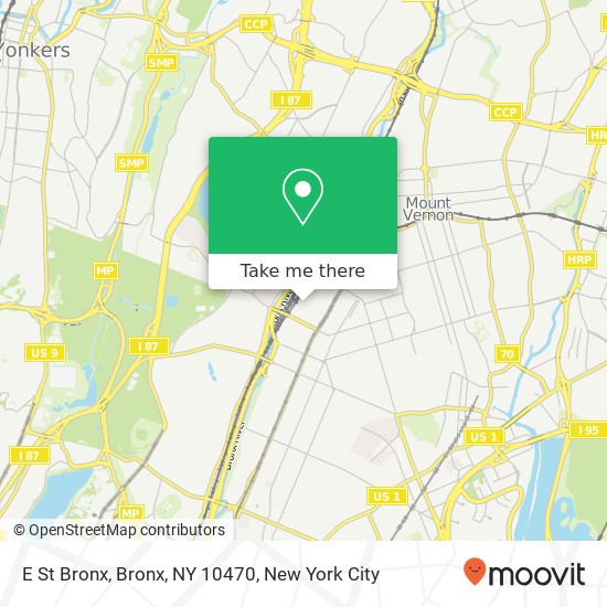 Mapa de E St Bronx, Bronx, NY 10470