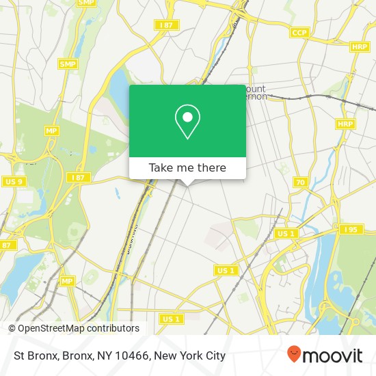 Mapa de St Bronx, Bronx, NY 10466