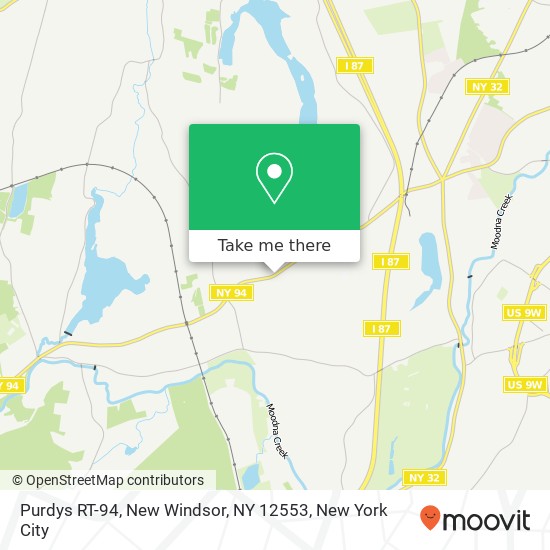 Mapa de Purdys RT-94, New Windsor, NY 12553