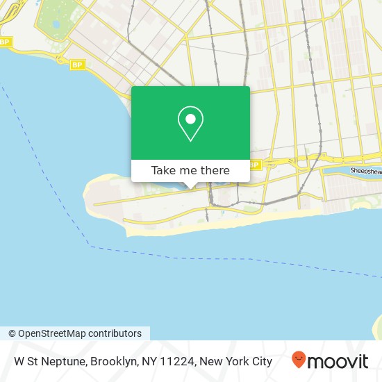 Mapa de W St Neptune, Brooklyn, NY 11224