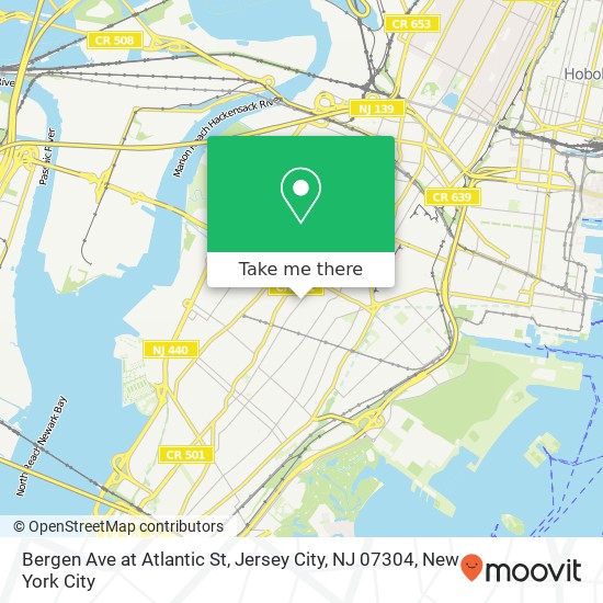 Bergen Ave at Atlantic St, Jersey City, NJ 07304 map