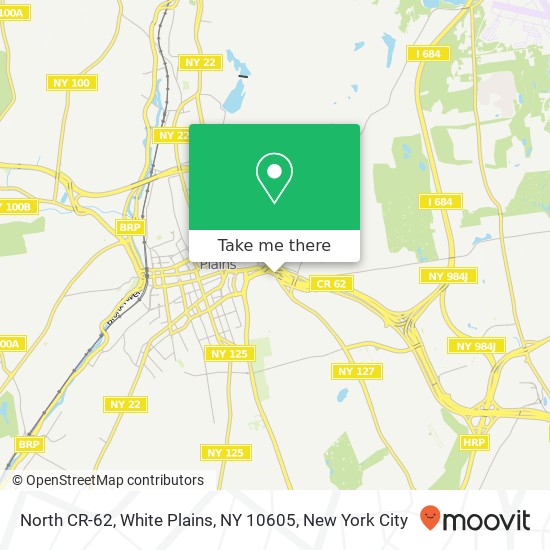 North CR-62, White Plains, NY 10605 map