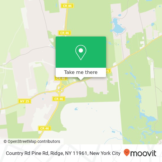 Mapa de Country Rd Pine Rd, Ridge, NY 11961