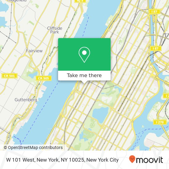 W 101 West, New York, NY 10025 map