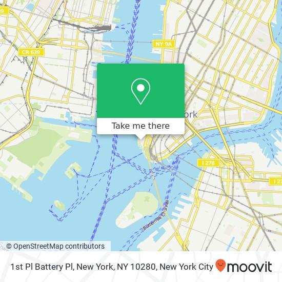 1st Pl Battery Pl, New York, NY 10280 map