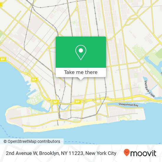 2nd Avenue W, Brooklyn, NY 11223 map