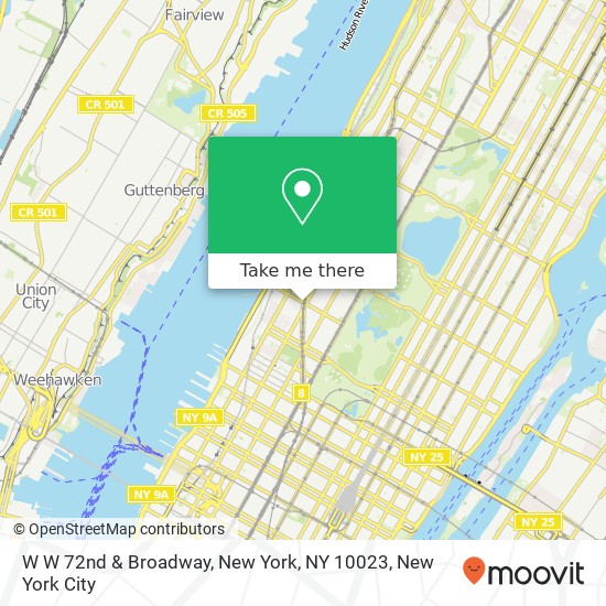 W W 72nd & Broadway, New York, NY 10023 map