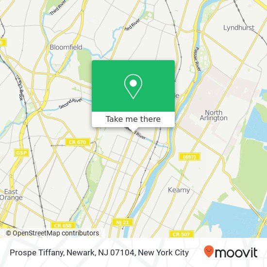 Prospe Tiffany, Newark, NJ 07104 map