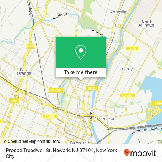 Prospe Treadwell St, Newark, NJ 07104 map