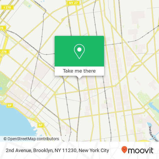 Mapa de 2nd Avenue, Brooklyn, NY 11230