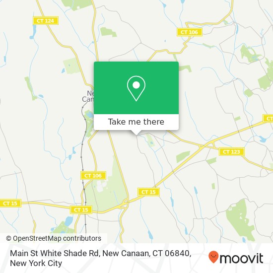 Mapa de Main St White Shade Rd, New Canaan, CT 06840