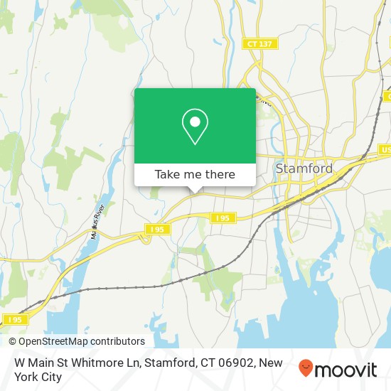 Mapa de W Main St Whitmore Ln, Stamford, CT 06902