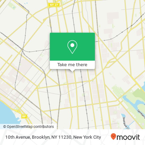 Mapa de 10th Avenue, Brooklyn, NY 11230