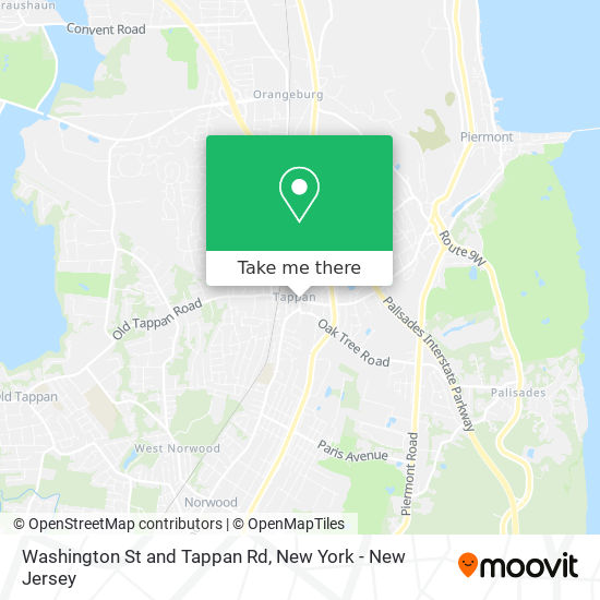 Washington St and Tappan Rd map