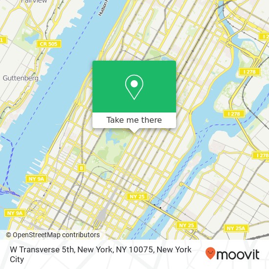 W Transverse 5th, New York, NY 10075 map