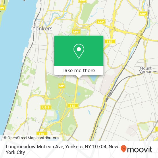 Mapa de Longmeadow McLean Ave, Yonkers, NY 10704