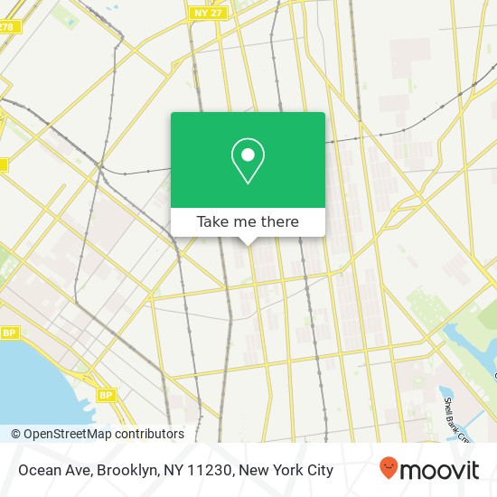 Mapa de Ocean Ave, Brooklyn, NY 11230