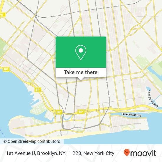 1st Avenue U, Brooklyn, NY 11223 map