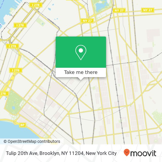 Tulip 20th Ave, Brooklyn, NY 11204 map