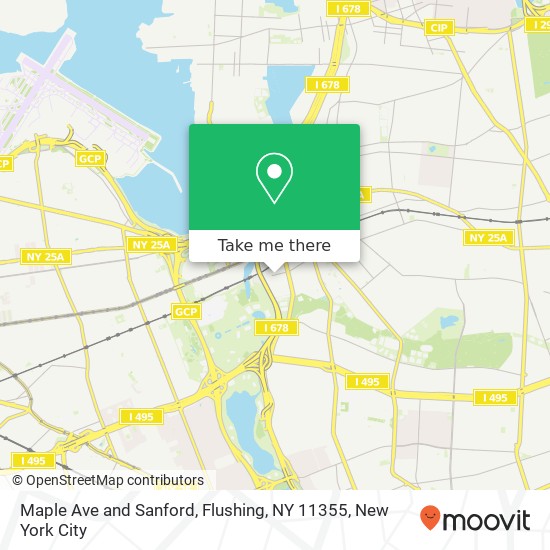 Mapa de Maple Ave and Sanford, Flushing, NY 11355